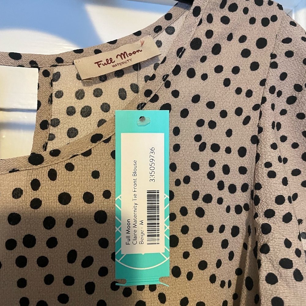 NWT Claire Maternity Tie Front Blouse - Picture 2 of 2